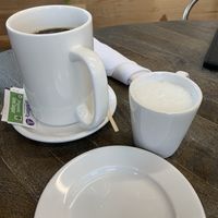Coffee with a side of coconut milk  at The Stand Vegan Cafe in Fairfield