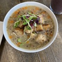 Daily soup - white bean and quinoa  at The Stand Vegan Cafe in Fairfield