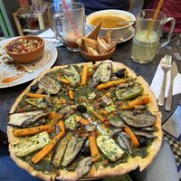 Vegan pizza  at Veggie Pause  in Fes