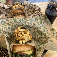 vegan London burger and non-vegan bastard burger  at Bastard Burgers - Liljeholmstorget in Stockholm