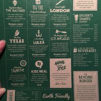 Menu at Bastard Burgers - Liljeholmstorget in Stockholm