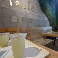 Cucumber lemonade at Taula Fresh Cut Mediterranean in Miami