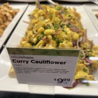 Vegan cauliflower from deli  at New Leaf Community Market in Capitola