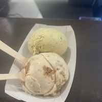 Pistachio and cookie butter   at Plant+Love Ice Cream in St Petersburg