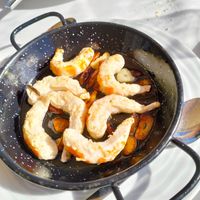 vegan shrimps - gambas al aillo at Xaloc Lounge in Alicante