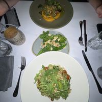 Linguine and spiced cauliflower + broccoli  at Zinc in Port Douglas