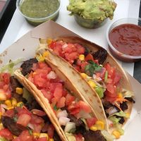 tacos with vegan jerk chicken at BABs Burritos in Maastricht