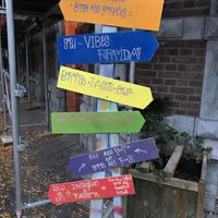 outside  at BABs Burritos in Maastricht