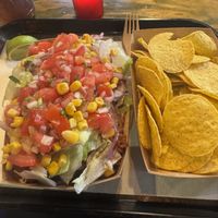 Vegan burrito bowl and nachos   at BABs Burritos in Maastricht