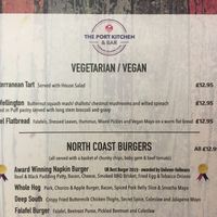 The options at Port Kitchen and Bar in Portrush