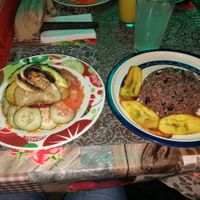 Vegetarian plate at La Cubanita in Merida