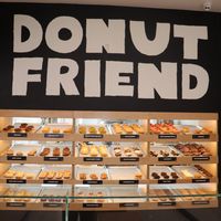 donuts on display at Donut Friend - DTLA in Los Angeles