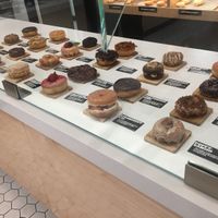 Pre-made doughnut selection  at Donut Friend - DTLA in Los Angeles