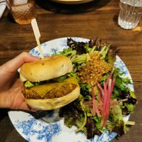 Vegan burger at Park Distillery in Banff