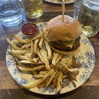 Vegan burger  at Park Distillery in Banff