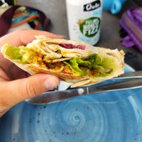 Delicious wrap at Astro Cafe in Lake Tekapo