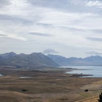 View from cafe at Astro Cafe in Lake Tekapo