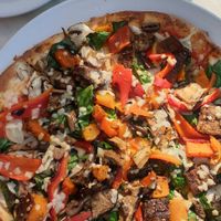 Vegan pizza from the menu at Town & Country Pizza in Geelong