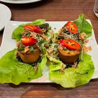 Vegan (mushroom) scallops  at Nem Nem in North London