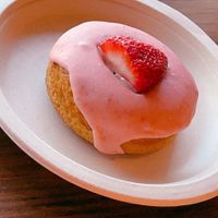 strawberry donut at The Urban Bean in Orange Park