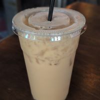 Masala chai tea latte with oat milk at The Urban Bean in Orange Park