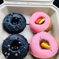 Double chocolate chip & Strawberry lemon donuts!  at The Urban Bean in Orange Park