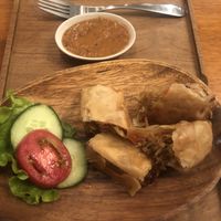 Vegan spring rolls  at BunBaliCafe in Ubud