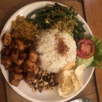 Vegan nasi campur  at BunBaliCafe in Ubud