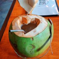 Young coconut at BunBaliCafe in Ubud