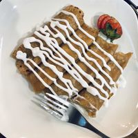 Vegan banana crepes! at BunBaliCafe in Ubud