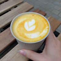Turmeric latte - soooo gooood! at WAVE in East London