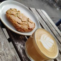 Vegan flatwhite with oat milk at WAVE in East London