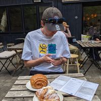 Outdoor seating at WAVE in East London