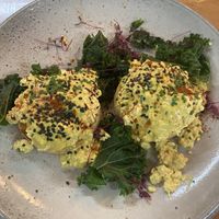 Vegan eggs benedict   at WAVE in East London