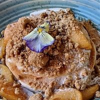 Apple crumble pancakes at WAVE in East London
