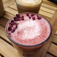 Beetroot Latte at WAVE in East London