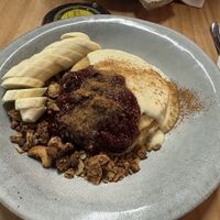 Protein pancakes plus banana   at WAVE in East London