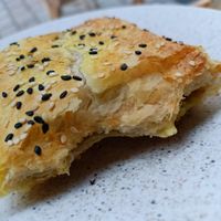 Curry potato pastry cross section at WAVE in East London