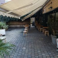 Seating area around the back at WAVE in East London