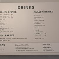 Drink menu May 2026 at WAVE in East London