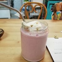 Strawberry milkshake at WAVE in East London
