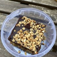 Peanut butter caramel slice at WAVE in East London