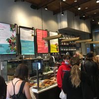 Counter. at Blue Stripes Cacao Shop in New York City