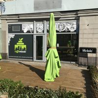 From the outside at Caffe Miasto in Warsaw