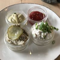 Dips with special breakfast  at Caffe Miasto in Warsaw