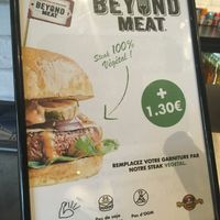 Beyond meat advertisement  at Holy Moly in Caen