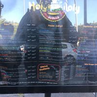 Menu at Holy Moly in Caen