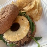 Teriyaki burger  at Sage Against The Machine in Bellingham