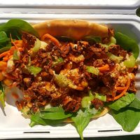 Buffalo chickpea caesar pita wrap at Sage Against The Machine in Bellingham