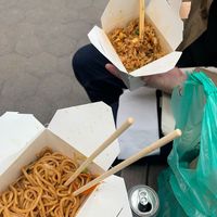 lo mein & spicy fried rice at Spicy Moon - 6th St in New York City